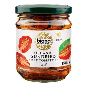 Biona Organic Sundried Soft Tomatoes in Oil 190g Pack of 5
