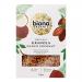 Image shows six 375g Biona Organic Choco-Coconut Granola packs arranged in two rows. Each glossy packet displays the Biona logo, large photo of chocolate chunks and coconut flakes atop golden-brown granola, with green label accents and clear nutritional text on a clean white background in close-up.
