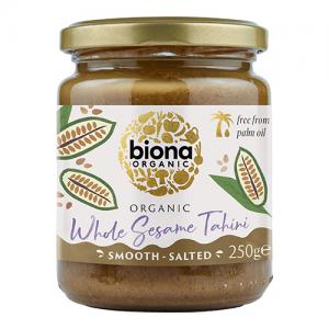 Biona Organic Whole Sesame Tahini  Salted 250g Pack of 6