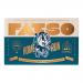A rectangular cardboard box of Fatso Home Run Bars sits open to reveal eleven individually wrapped 150g chocolate bars. Bright yellow and red wrappers contrast the glossy dark-brown chocolate coating. The bold FATSO logo and baseball-themed graphics appear on each wrapper. Bars overlap slightly now.