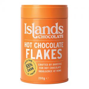Islands Chocolate 55 Dark Hot Chocolate Flakes 200g Pack of 6