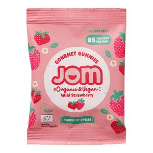 JOM Snack Packs Organic Wild Strawberry Gummies 25g Pack of 15