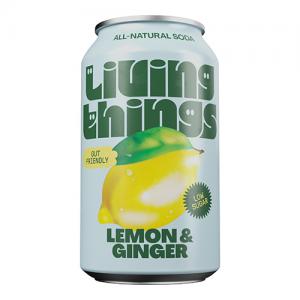 Living Things Lemon & Ginger Soda 330ml Pack of 12