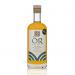 Single 200ml clear glass bottle of golden rapeseed oil stands upright on a neutral background. The label shows ÒR-ganic branding with green and gold accents and text declaring Premium Cold Pressed Organic Rapeseed Oil. A dark screw cap seals the neck; light glints on the oil. Subtle shadows beneath.