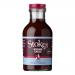 Six identical 320g bottles of Stokes Real Brown Sauce sit in a neat pack. Clear glass reveals dark brown sauce; each bottle displays the Stokes label and product name. Bottles stand upright with screw caps and uniform branding against a plain background.