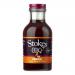 Six 315g glass bottles of Stokes Original BBQ Sauce stand together, showing thick reddish-brown sauce. Each bottle features a clean white label with the Stokes logo and product name, dark screw cap and minimalist branding; bottles sit on a plain, neutral background.