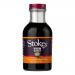 Image shows six 330g glass jars of Stokes Hoisin Sauce lined up. Each jar displays a glossy, deep-brown sauce through clear glass, a cream-and-red Stokes label, and reflective silver lids. Soft shadows and subtle highlights create depth on a plain, light background.