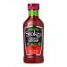 Ten red Squeezy bottles fill the image, each squeezable plastic bottle capped by a white flip-top. The Stokes logo and Real Tomato Ketchup label feature ripe tomato photography and clean typography. Glossy surfaces and studio highlights reflect across the pack.