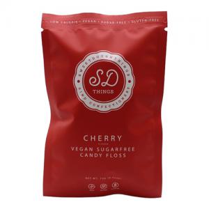 SweetDoughThings Cherry Flavour Sugar-Free Candy Floss 12g Pack of 10