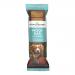 Photo shows a rectangular box of Sir Woofchester's Woof Bar holding twelve 35g bars. Packaging features maroon and cream panels, a whimsical bespectacled dog in a bow tie, serif brand name across the front, product illustration, ingredient icons and small nutrition text. Glossy finish, rear barcode.