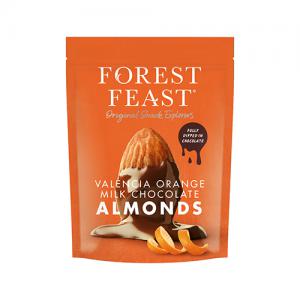 Forest Feast Valencia Orange Milk Chcocolate Almonds 120g Pack of 8