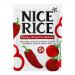 A 250g pouch of Nice Rice Smoky Chipotle Basmati stands upright on a plain background, featuring a red‑orange gradient, bold white and black logo text, stylized smoke and chili graphics, and a clear photo of fluffy basmati rice near the base.