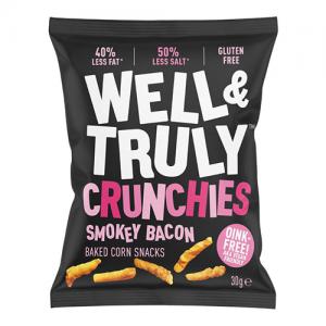 Well&Truly Crunchies Smokey Bacon 30g Pack of 10