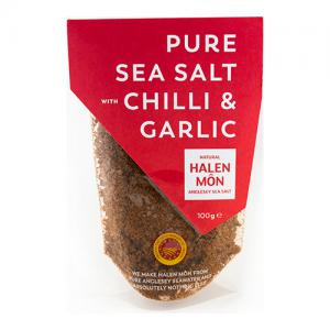 Anglesey Sea Salt Halen Mn Chilli & Garlic 100g Pack of 10