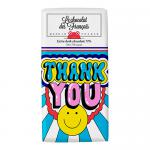 The image shows a glossy, dark-brown chocolate bar divided into squares, studded with caramelised almond pieces and coarse sea-salt flakes, resting on a colorful, retro-style wrapper that bears the Le Chocolat Des Français logo and elegant gold accents.