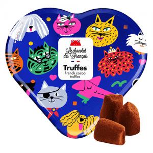 Le Chocolat des Franais Chiens & Chat Dark Chocolate Truffle Tin
