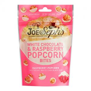 Joe & SephS White Chocolate & Raspberry Popcorn Bites 63G Pack