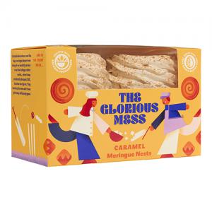 The Glorious Mess Caramel Meringue Nests 4pk Pack of 12
