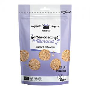 Kookie Cat Salted Caramel Almond Mini Cookies 100G Pack of 10