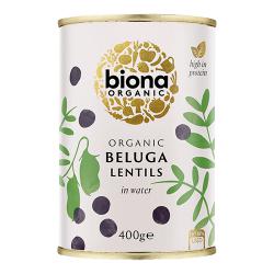 Biona Organic Beluga Lentils 400g Can Pack of 6