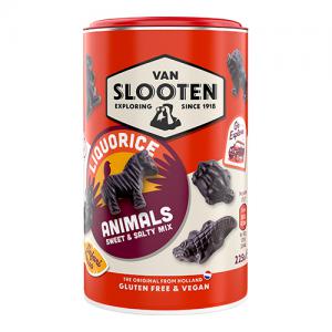 Van Slooten Liquorice Animals 225G Pack of 12