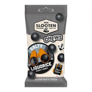 Van Slooten Salty Liquorice Chewy Candy 60G Pack of 12
