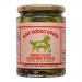 Six glass jars stand in a row, each are filled with sliced green cucumbers suspended in clear brine. Shiny metal lids cap the jars. Vibrant labels read 'Rodeo Disco' with bold retro typography, colorful geometric disco patterns and a stylized goat illustration.