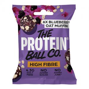 The Protein Ball Co  Blueberry Oat Muffin  Vitamin Balls 45G Bag Pack