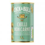 Six cylindrical cans sit in two rows, each bearing a red-and-brown label with bold white brand lettering, a stylized chili illustration and product name in contrasting type. Silver can tops catch light and a plain neutral background frames the stacked grocery pack. Shadows fall softly under each can