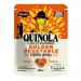 Brightly colored box of Quinola Organic Golden Veg Express Quinoa (250g) sits against a neutral background. The front panel shows the Quinola logo, golden quinoa grains and vegetable illustrations, clear product name text and a small transparent window revealing pale, flaked grains inside. Soft hue.