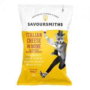 Savoursmiths Crisps Italian Cheese And Wine Flavour Potato Crisps 150g