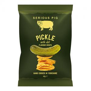 Serious Pig Pickle With Dill Flavour Crisps 40G Pack of 24