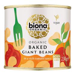 Biona Organic Baked Giant Beans In Tomato Sauce 230G Pack of 6