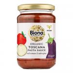 A 150 ml dark glass bottle contains shiny, viscous balsamic glaze. A tight screw cap tops the slim bottle. The front label displays the Biona brand and product name, while the deep brown syrup is visible through the glass against a neutral background.