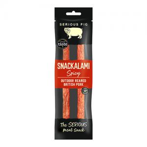 Serious Pig Snackalami Spicy 30G Pack of 24