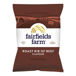 Fairfields Farm Crisps Roast Rib of Beef Crisps 150g Pack of 10