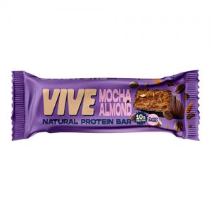 Vive Natural Protein Bar, Mocha Almond 49g Pack of 12