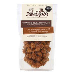 Joe & Sephs Caramel With Belgian Chocolate Popcorn 70G Pack of 16