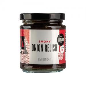 J & A Food Smoky Onion Relish 215g Pack of 6