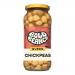 Six identical 570g packs of Bold Bean Co Queen Chickpea sit grouped. Each front-facing pack displays the Bold Bean Co logo, 'Queen Chickpea' name and weight, with a photo of pale beige chickpeas on a simple, light-colored label.