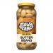 A photo shows six 570g cans of Bold Bean Co Queen Butter Beans arranged in two neat rows. Each can displays the Bold Bean Co logo and a colorful label featuring an image of butter beans and clear product text on the front.