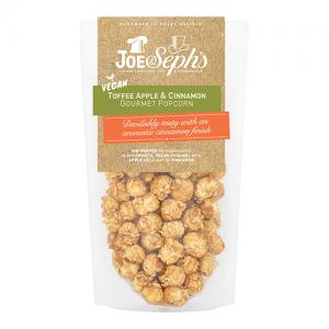 Joe & Sephs Vegan Toffee Apple & Cinnamon Popcorn 70G Pack of
