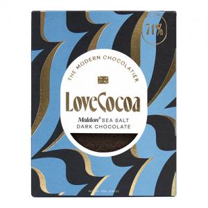 Love cocoa  Maldon Sea Salt Dark Chocolate 70g Pack of 12