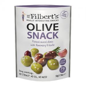 Mr Filberts Rosemary & Garlic Mixed Olives 50g Pack of 12