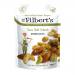 Two Mr Filbert’s snack packs sit side by side: a 40g Sea Salt & Herb Peanuts pouch with green and cream branding, and a taller box of Fruit, Nuts & Seeds in muted orange and brown tones. Clear labels show illustrations of nuts, seeds and ingredient lists.