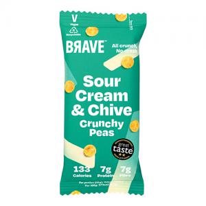 Brave Roasted Peas Sour Cream & Chive 35g Pack of 12