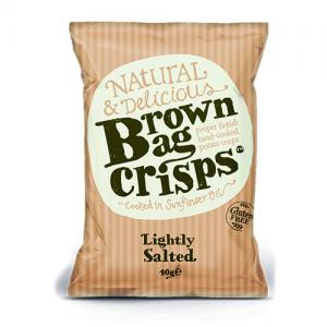 Brown Bag Crisps Lightly Salted 40g Pack of 20