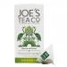 Photo shows a 6-pack of Joe's Tea Co. 'Queen of Green' organic tea boxes arranged in two rows of three. Each slim green box features stylized tea leaves, white accents, and clean serif branding. Soft lighting casts gentle shadows on a plain white background. Visible printed details and soft texture.