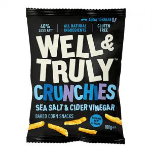 Well&Truly Crunchy Salt & Vinegar 100g Pack of 14