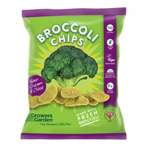 Growers Garden Broccoli Crisps with Sour Cream & Chive 24g Bag